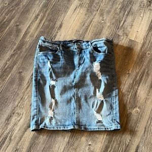 Express denim skirt 18 in length size 10